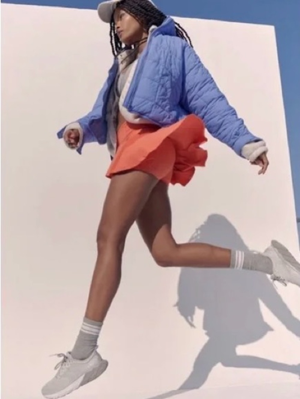 Free People FP Movement Pleats and Thank You Skort in Morning Sun Orange Size M
